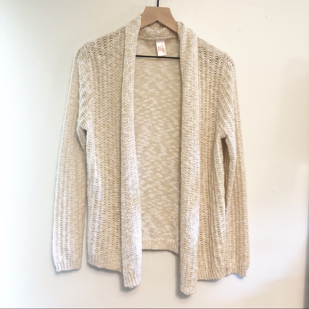 Cat and Jack girls cream draped cardigan